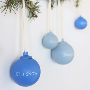 Palline albero di Natale XMAS Stories Ø4 cm 4 pezzi - Cobalt blue-light blue - Design Letters