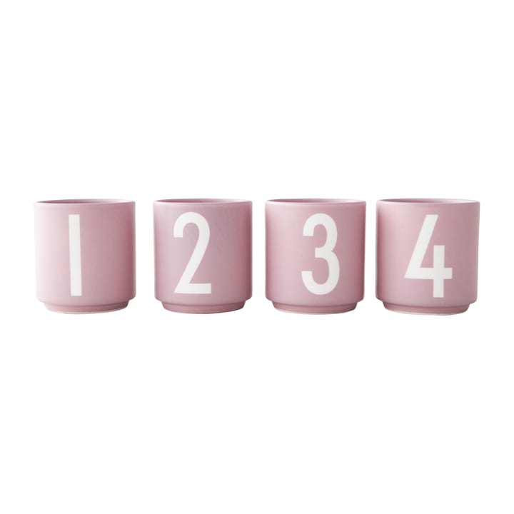 Set di 4 tazze Mini Cups - Lavanda - Design Letters