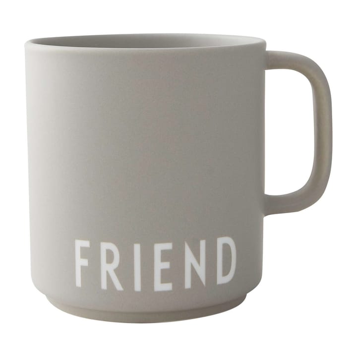 Tazza preferita con manico Design Letters 25 cl - Friend-grigio - Design Letters