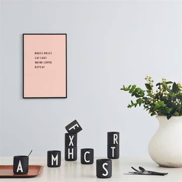 Tazzina Design Letters nera - A  - Design Letters