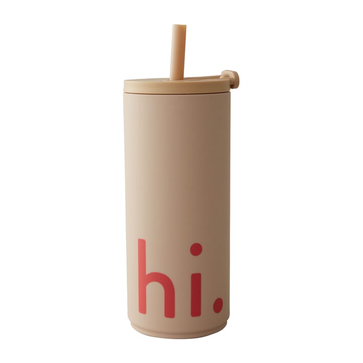 Thermos Travel Life con cannuccia 50 cl - Hi-beige - Design Letters