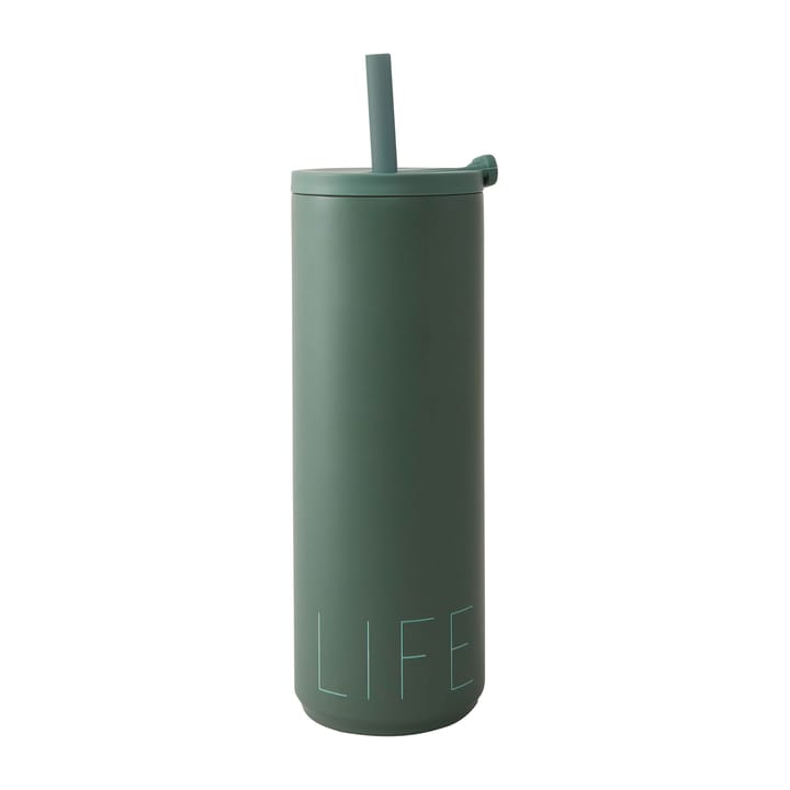 Thermos Travel Life con cannuccia 50 cl - Myrtle green - Design Letters