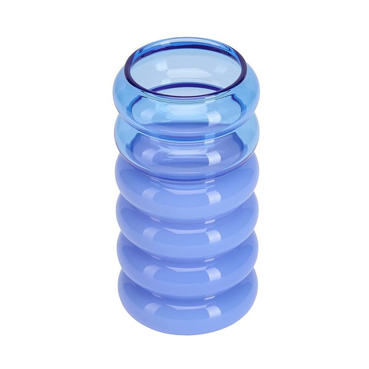 Vaso e portacandele 2 in 1 Bubble 13,5 cm - Blu - Design Letters