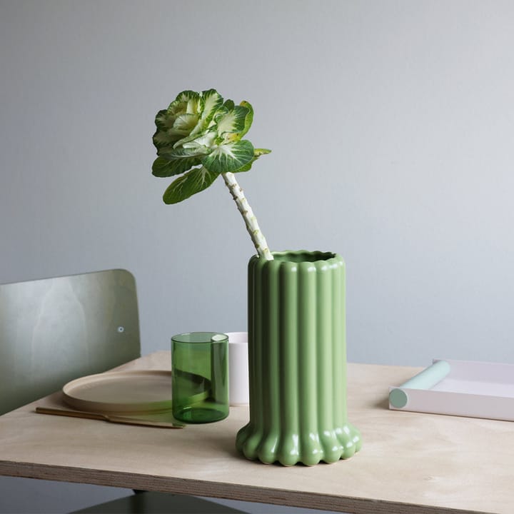 Vaso Tubular grande 24 cm, Verde Design Letters