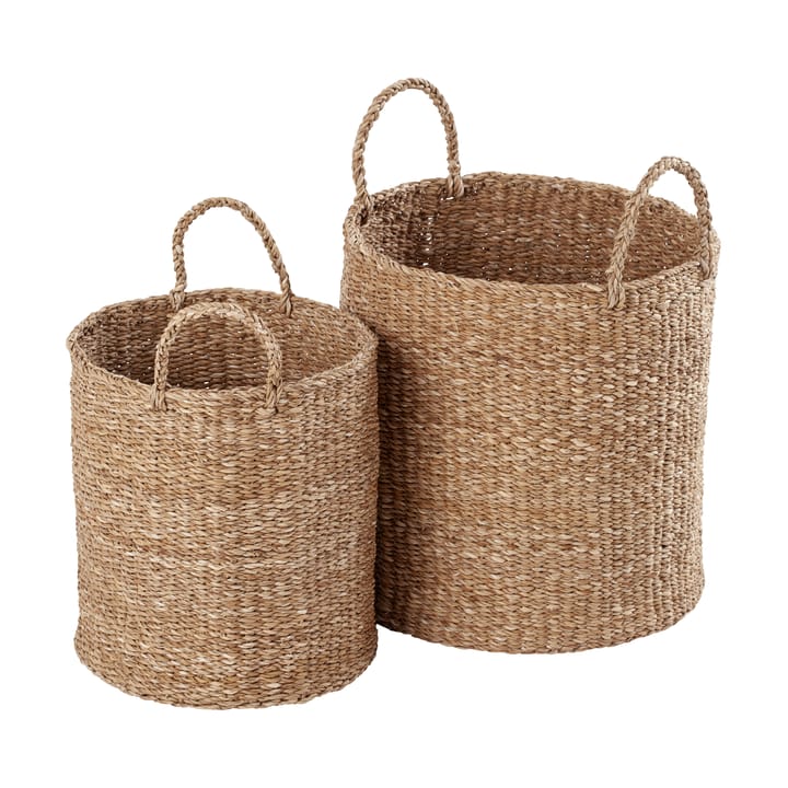 Cesto contenitore con manici Esther cylinder confezione da 2 - Natural - Dixie