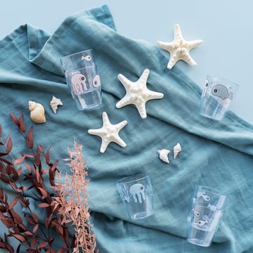 Set bicchieri piccoli Sea Friends 12 cl confezione da 3 - Blu - Done by deer