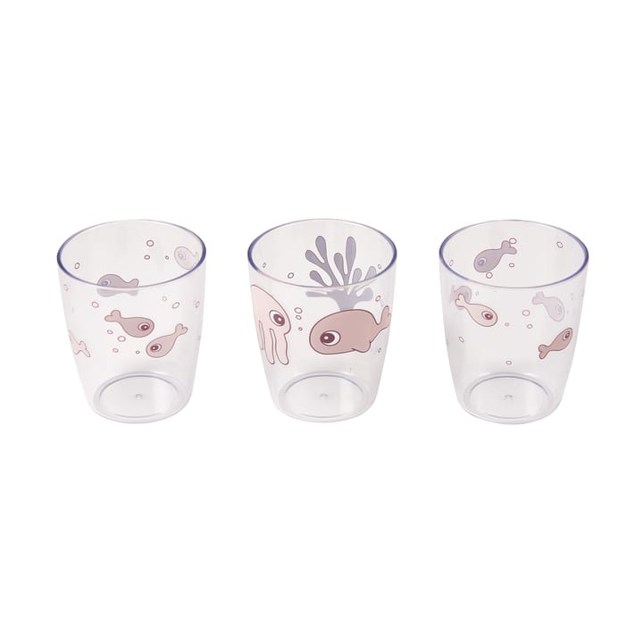 Set bicchieri piccoli Sea Friends 12 cl confezione da 3, Polvere Done by deer