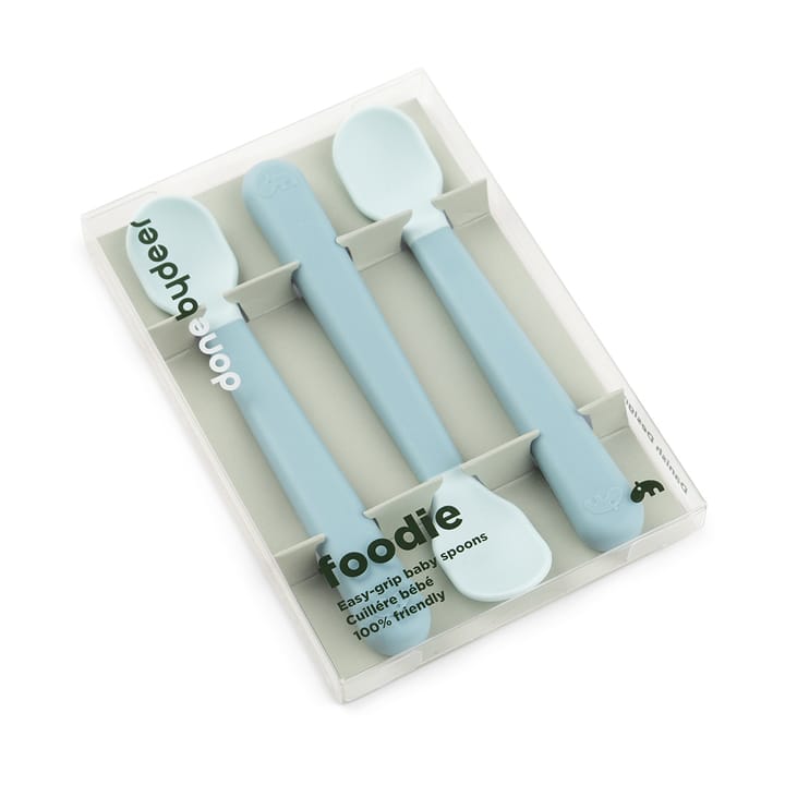 Set di 3 cucchiai Easy-grip foodie, Blu Done by deer