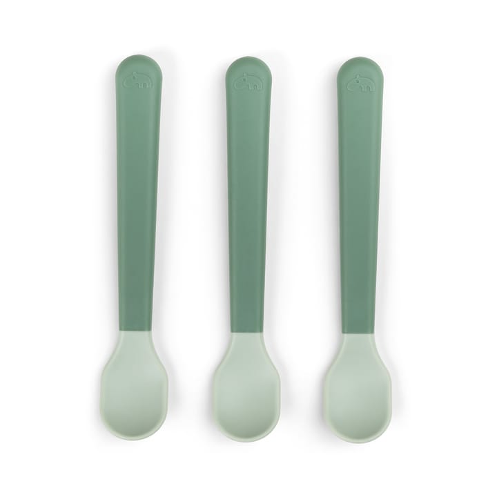 Set di 3 cucchiai Easy-grip foodie - Verde - Done by deer