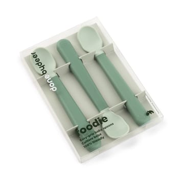 Set di 3 cucchiai Easy-grip foodie - Verde - Done by deer