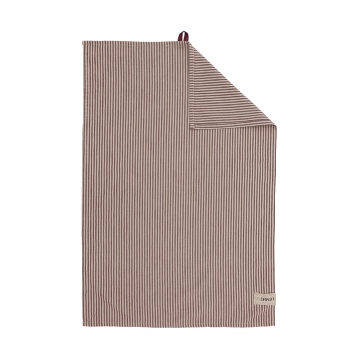 Asciugamano da cucina a righe sottili Ernst 47x70 cm - Rosso-beige - ERNST