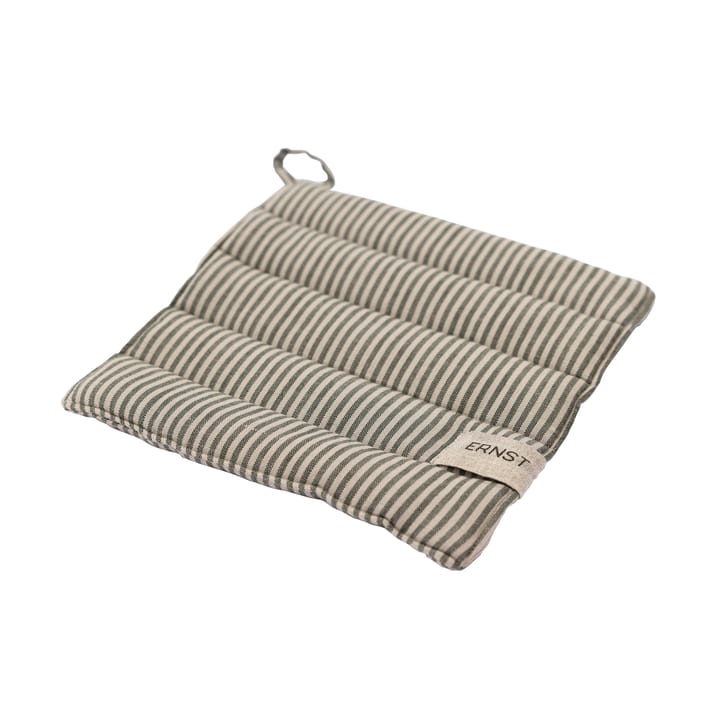 Presina a righe Ernst 23x25 cm - Verde-beige - ERNST