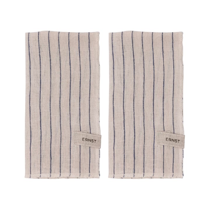 Tovagliolo Ernst a righe, set da 2, 40x40 cm - Blu-beige - ERNST