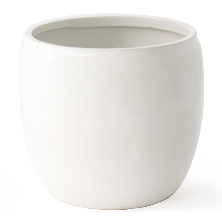 Vaso da fiori smaltato Ernst Ø 22,5 cm - Bianco - ERNST