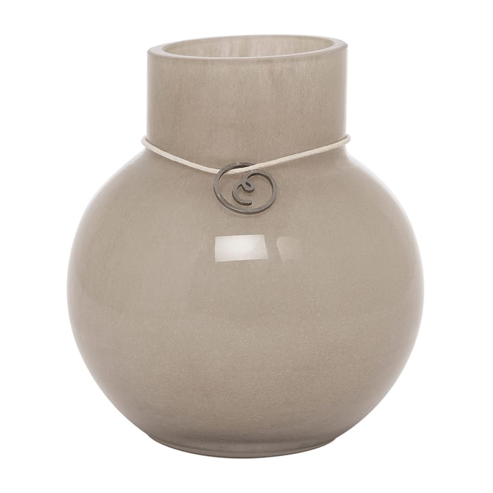 Vaso di vetro Ernst, rotondo beige - alt. 10 cm, Ø 9 cm - ERNST