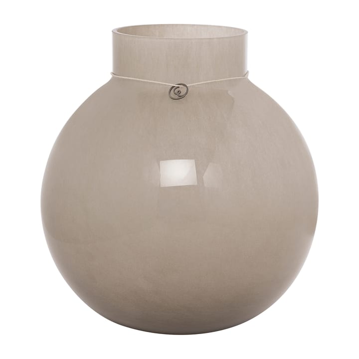 Vaso di vetro Ernst, rotondo beige, alt. 22 cm, Ø 21 cm ERNST