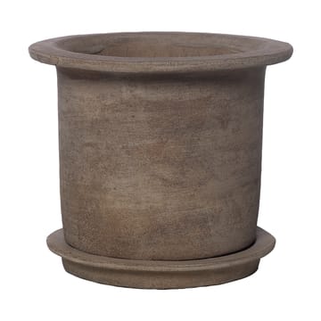 Vaso in terracotta Ernst con sottovaso - Ø24 cm - ERNST