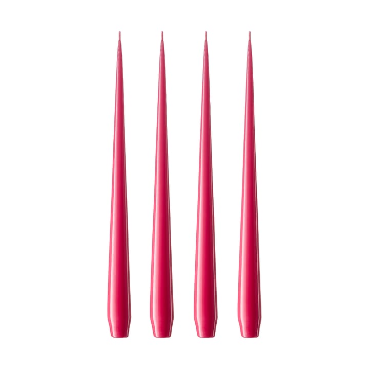 Candela 42 cm ester & erik confezione da 4 lacquered - Deep pink 41/2 - Ester & erik