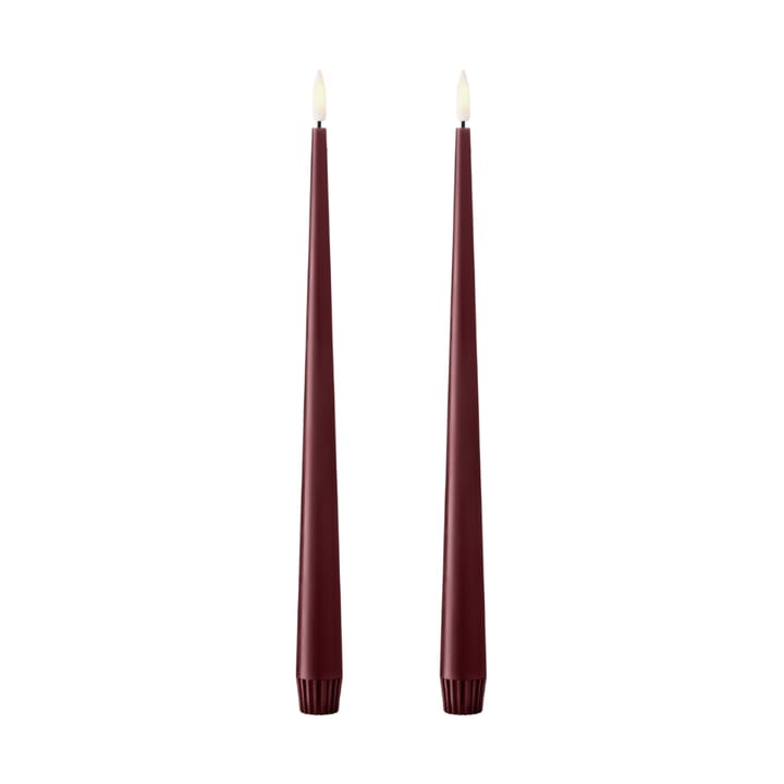 Candela conica LED ester & erik 30 cm confezione da 2 - 44/2 Deep Wine - Ester & erik