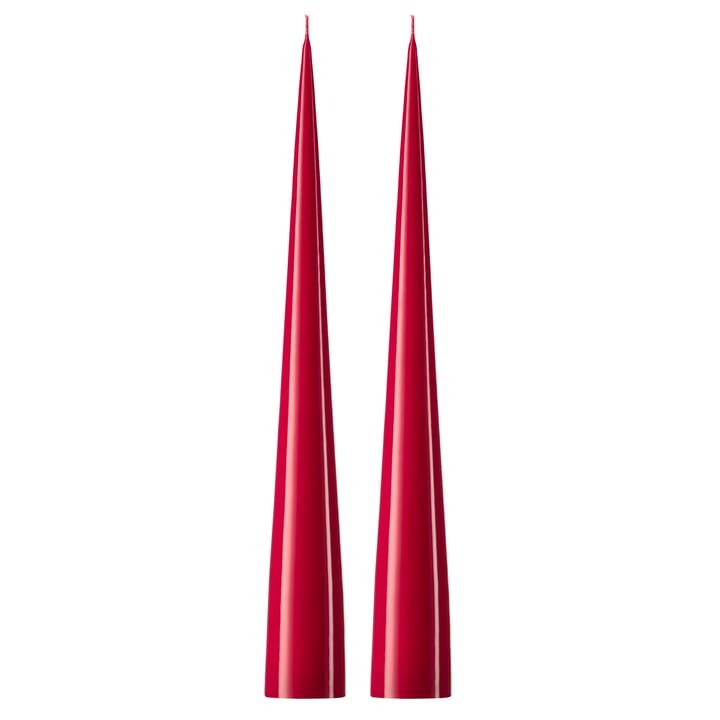 Candeliere ester & erik 34 cm 2 pezzi lacquered - rosso scuro 36-0 - Ester & erik