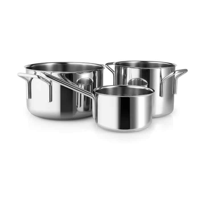 Set di pentole Eva Trio in acciaio inox, 3 pezzi - Acciaio inox - Eva Solo