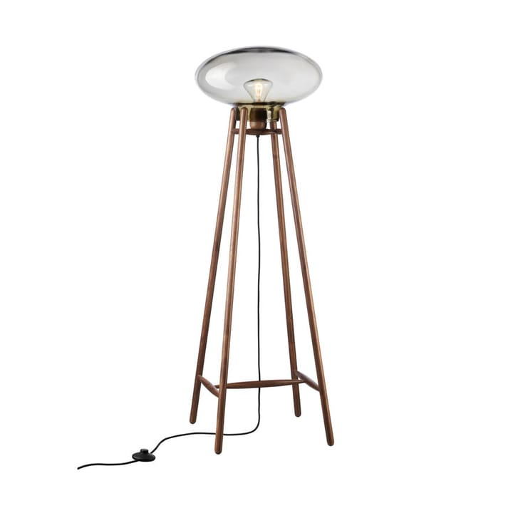 Lampada da terra U5 Hiti - Grigio fumé-noce naturale laccato - FDB Møbler