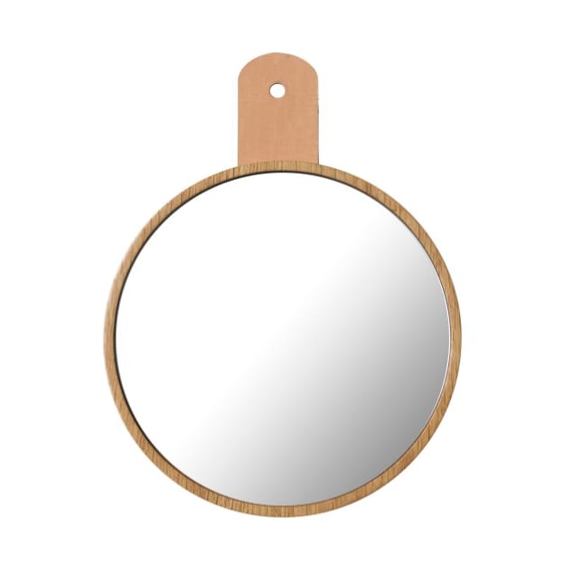 Specchio Q5 Allé con gancio - Rovere naturale laccato - FDB Møbler