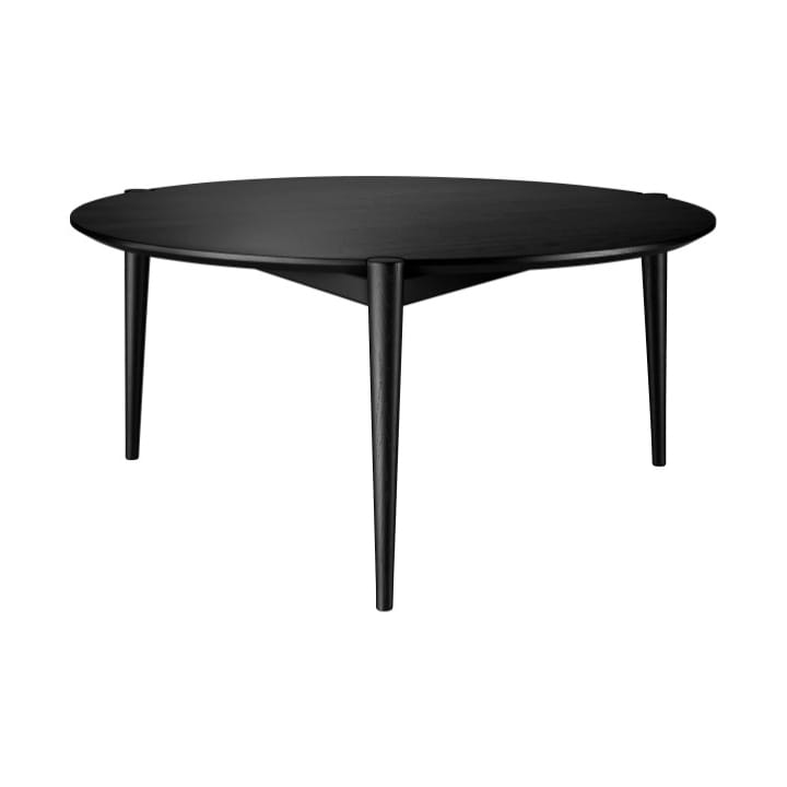 Tavolino da salotto D102 Søs Ø85 cm - Rovere verniciata di nero - FDB Møbler