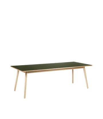 Tavolo da pranzo C35C 95x220 cm - Verde oliva-quercia naturale laccata - FDB Møbler