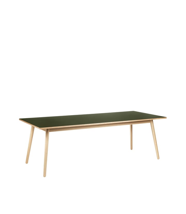 Tavolo da pranzo C35C 95x220 cm, Verde oliva-quercia naturale laccata FDB Møbler