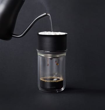 Pour-over dripper Stagg X confezione da 2 - Nero opaco-vetro trasparente - Fellow