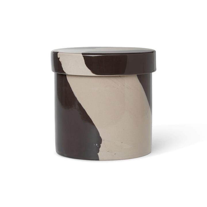 Barattolo Inlay Ø 14,5 cm, Sand-brown ferm LIVING