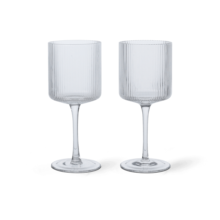 Bicchiere da vino bianco Ripple 26 cl confezione da 2 - Clear - Ferm LIVING