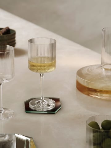 Bicchiere da vino bianco Ripple 26 cl confezione da 2 - Clear - ferm LIVING