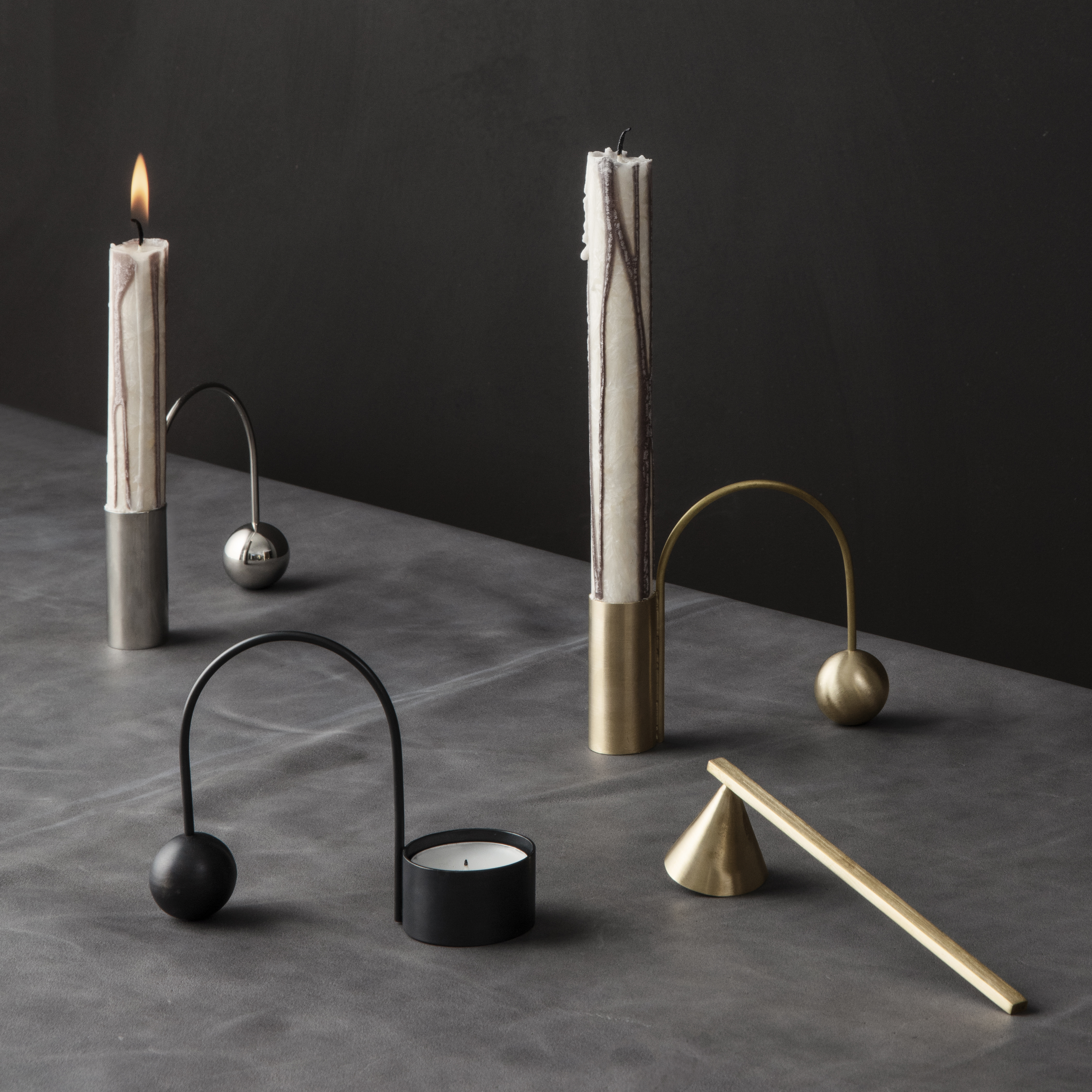 Candelabro Twist di Ferm Living - oro metallo