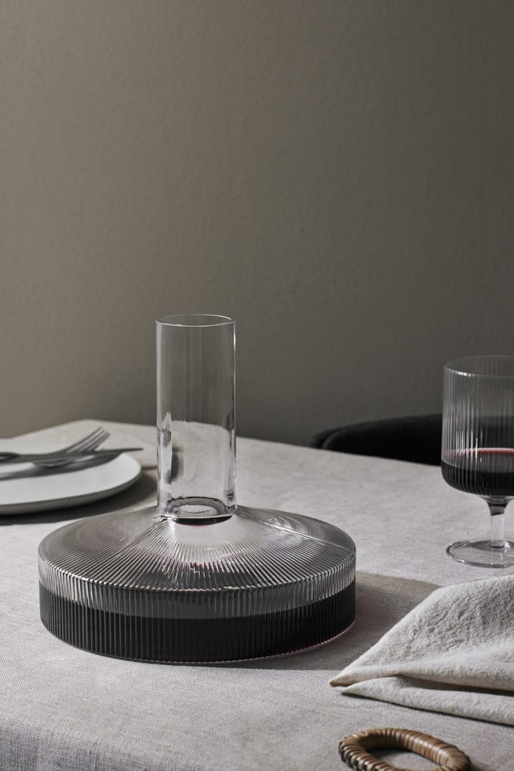 Caraffa da vino Ripple, Grigio affumicato ferm LIVING