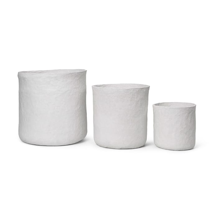 Cestino portaoggetti Vary, set da 3 pezzi - Bianco - Ferm LIVING