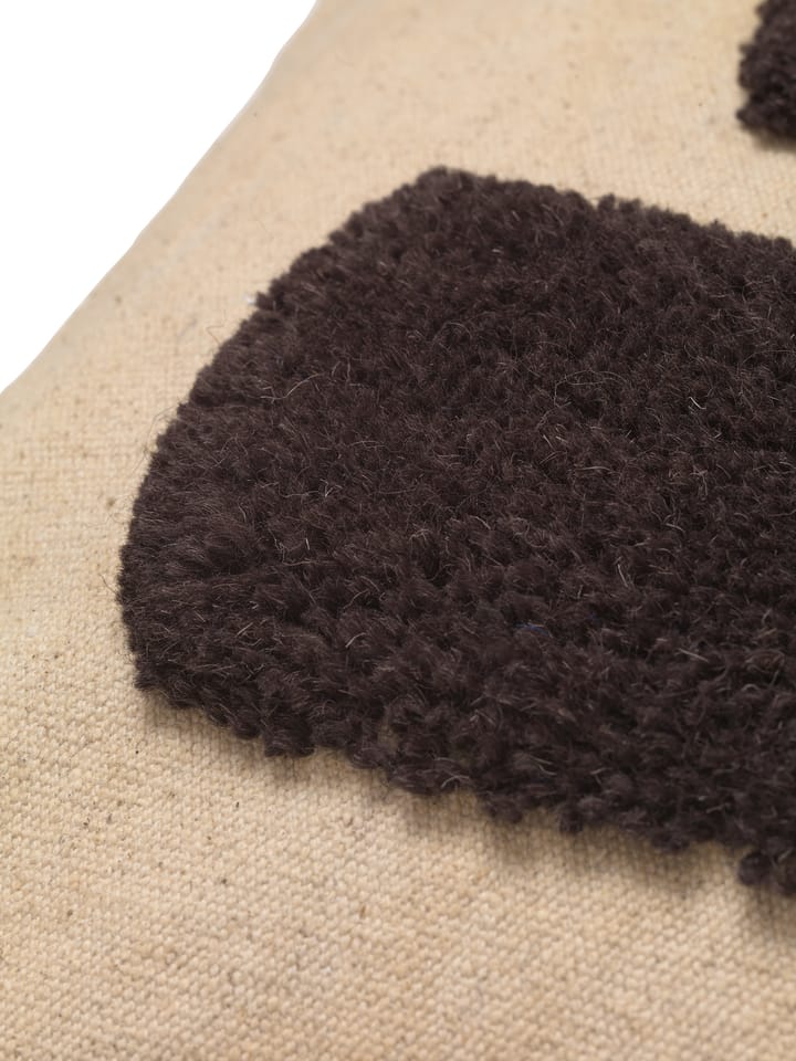 Cuscino Lay 50x50 cm, Sand / Dark Brown