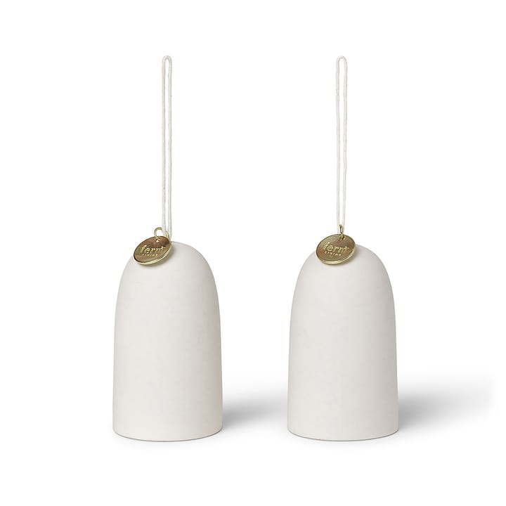 Decorazione natalizia Bell clocka Ø4 cm, confezione da 2 - Off-white - Ferm LIVING