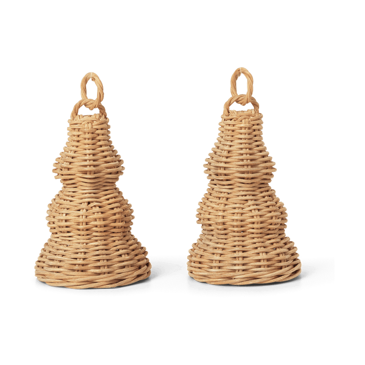 Decorazione per albero Braided Bell Baubles confezione da 2 - Natural - ferm LIVING