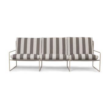 Divano a 3 posti Desert - Cash stripe-chocolate - ferm LIVING