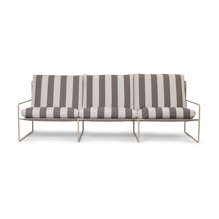 Divano a 3 posti Desert, Cash stripe-chocolate ferm LIVING