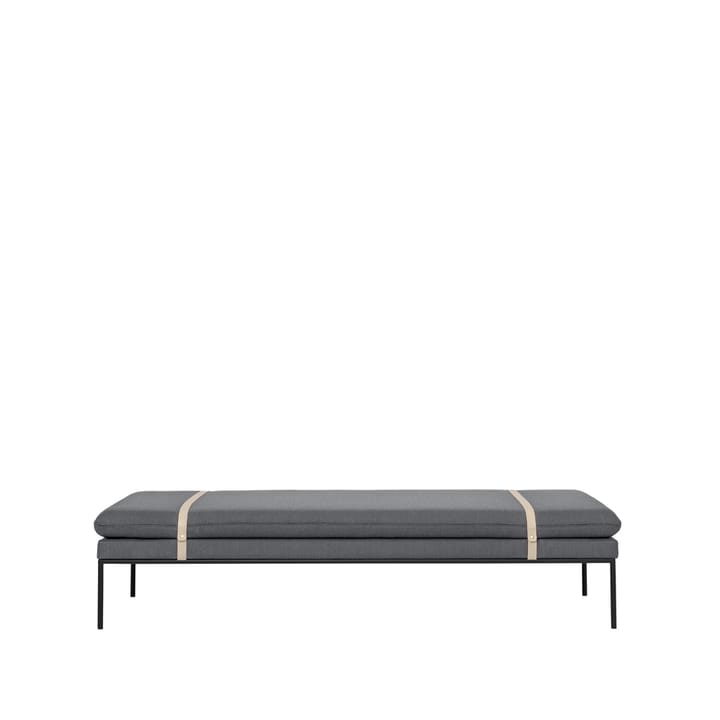 Divano Turn - Tessuto fiord by kvadrat light grey, supporto nero - Ferm LIVING