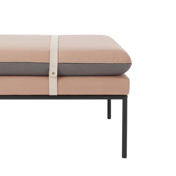 Divano Turn - Tessuto fiord by kvadrat rust, supporto nero - ferm LIVING