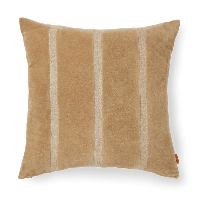 Federa Senti Stripe 50x50 cm - Dark sand-linen - ferm LIVING