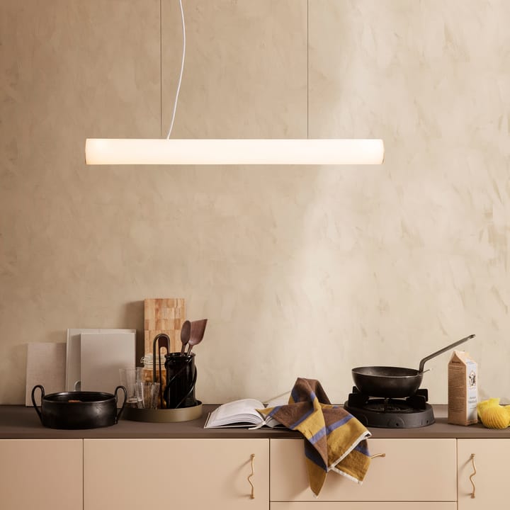 Lampada a sospensione Vuelta 100 cm, Bianco - ottone ferm LIVING