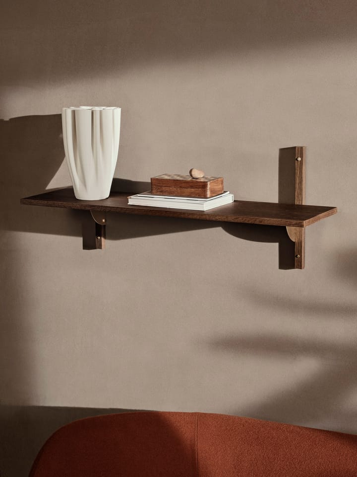 Mensola Sector L/S - Smoked Oak, brass - ferm LIVING