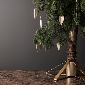 Ornamenti per l'albero di Natale Leaf Brass - Confezione da 4 - ferm LIVING