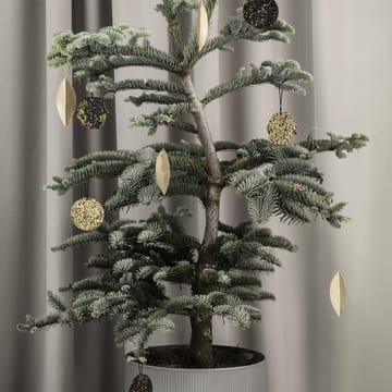 Ornamenti per l'albero di Natale Leaf Brass - Confezione da 4 - ferm LIVING