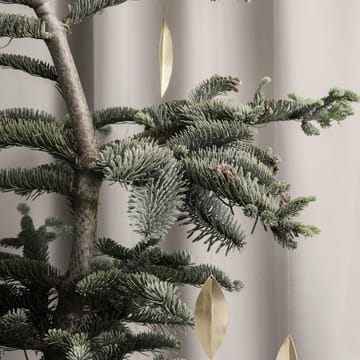 Ornamenti per l'albero di Natale Leaf Brass - Confezione da 4 - ferm LIVING